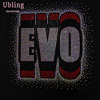 Livraison rapide Bling strass Hotfix transfert conception brillant strass transfert motif fer sur transfert pour t-shirt