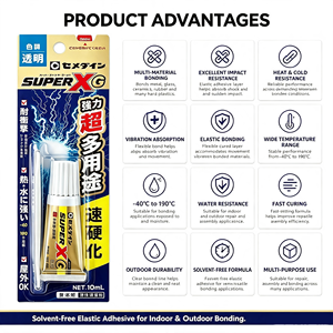 Adhesivo <span class=keywords><strong>El</strong></span>ástico Transparente Super X Gold Cemedine de Curado Rápido, Resistente a Impactos, para Reparación de Múltiples Materiales, Silicona Modificada, 10 ml - Product Image 5
