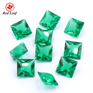 Gioielli Redleaf pietra preziosa nanositale forma quadrata verde Nano pietra smeraldo idrotermale sintetico - Product Image 2
