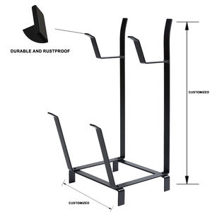 Porte-bûches en métal de haute qualité pour l'intérieur et l'extérieur, support de rangement pour bois de chauffage - Product Image 4