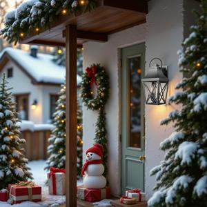 Outdoor Wall <b>Light</b> Matte <b>Black</b> Clear Glass <b>Shade</b> Waterproof Porch Lighting Exterior Fixture - Product Image 2