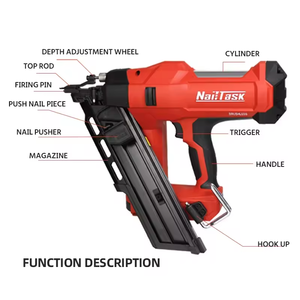Outil professionnel NAILTASK DCFN3490 34 °   Cloueur à bande de papier <span class=keywords><strong>pour</strong></span> demi-clous, idéal <span class=keywords><strong>pour</strong></span> les cadres en bois et les palettes, durable <span class=keywords><strong>pour</strong></span> les travaux de menuiserie - Product Image 5