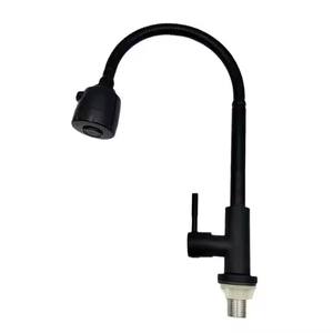 Grifo de Cocina Moderno de Agua Fría, de un Solo Orificio, con Cabezal de Pulverización Multifunción, Color Negro, Superventas en el Medio Oriente - Product Image 6