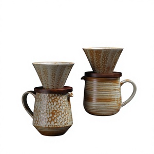 Ensemble de cafetière rétro en céramique écologique avec filtre pour café filtre - Product Image 1