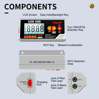 Multimeter Digital T-RMS Mini Desktop 6000 Counts dengan Fitur Auto-ranging untuk Perbaikan dan Pemecahan Masalah Rumah Tangga DIY