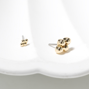 Brincos de Cartilagem Helix em Ouro Sólido 14K Sem Rosca, Estilo Trendy, com Bola de Ouro, Piercing Labret com Base Plana - Product Image 2