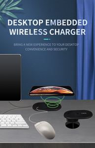 Produits innovants nouveaux gadgets <span class=keywords><strong>chargeur</strong></span> <span class=keywords><strong>sans</strong></span> <span class=keywords><strong>fil</strong></span> de meubles <span class=keywords><strong>chargeur</strong></span> à prise usb encastrée avec sortie de câble pour bureau - Product Image 5