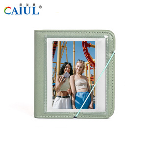 Mini <span class=keywords><strong>album</strong></span> <span class=keywords><strong>Fuji</strong></span> de 5 pouces de taille personnalisée, classeur photo en cuir PU à 28 poches, logo imprimé coloré pour les photos de bébé - Product Image 5