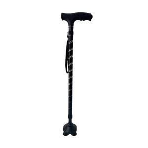 Bâton de marche télescopique pliable Long Heng, noir bronze, canne à une seule jambe, aide à la marche portable pour l'extérieur, poignée antidérapante - Product Image 1