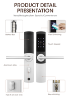 Locstar Sécurité Cerradura Inteligente Porte Mot de Passe Code Carte Numérique Sans Clé TTlock Hôtel Appartement Smart Mortaise Serrure