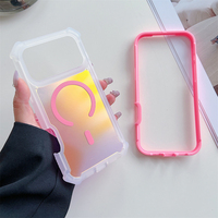 Coque Magnétique Éblouissante à Changement de Couleur pour iPhone 17 Air 16 15 14 13 Pro Max, Compatible Charge Sans Fil et Antichoc
