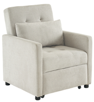 Canapé-lit en tissu KD Design avec lit escamotable, fauteuil convertible pour salon, chambre à coucher, chambre d'amis, meubles