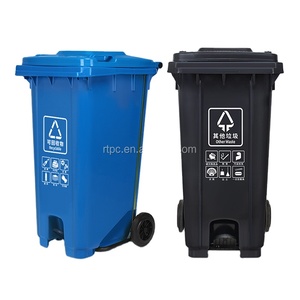 120L, 240L Chất lượng cao chống tĩnh điện Thùng rác hộp nhựa màu đen <span class=keywords><strong>ESD</strong></span> chất thải Thùng với bìa và bánh xe - Product Image 4