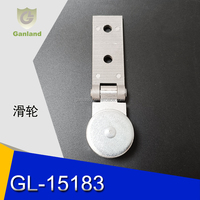 Poulie latérale GL-15183 avec support à charnière rabattable, rouleau galvanisé pour rideau coulissant de remorque de camion