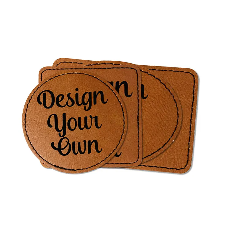 Jeans Clothing Labels Manufacturer Custom Logo Embossed Real Genuine Leather Patches for Hats