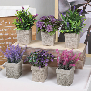 Mini tallo suculento Artificial DIY, rosa blanca y planta de imitación de plástico <span class=keywords><strong>Echeveria</strong></span> para decoración del hogar para Navidad, Día DE LA Madre - Product Image 3