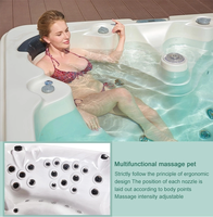 Luxe de haute qualité 5-8 personnes extérieur grand bain massage acrylique baignoire spa piscine bain à remous pour fabricant