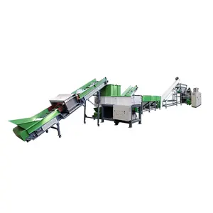 NEW crushing waste flake machine film pet bottle plastic recycling automatic pp pe washing line