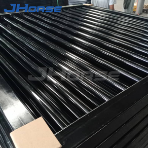 دائم خشب مصنوع حسب الطلب أسود مسحوق المغلفة الحديد معدن الإطار المستخدمة الحصان الأكشاك مستقرة - Product Image 5