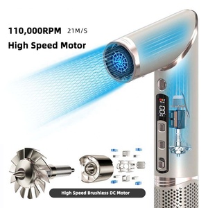Brosse à air chaud pliable 8 en 1, sèche-cheveux lisseur boucleur interchangeable à grande vitesse, styler en une seule étape, brosse sèche-cheveux - Product Image 3