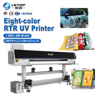 Impresora digital de inyección de tinta LETOP Factory de 1.6M y 1.9M para pancartas, impresora UV profesional de resina para lona y vinilo en rollo