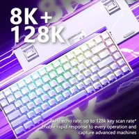 Clavier de jeu mécanique AULA HERO84, filaire USB, interrupteurs magnétiques programmables, taux de polling 8KHz, RT 0,01mm, Hot-Swap, RGB, Musique