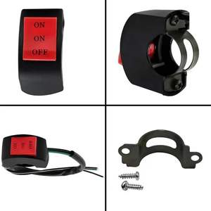 TCYATO 22mm 오토바이 핸들바용 LED 헤드라이트 스위치 상향등/하향등 3선 점화 버튼 주행등 스위치 - Product Image 2