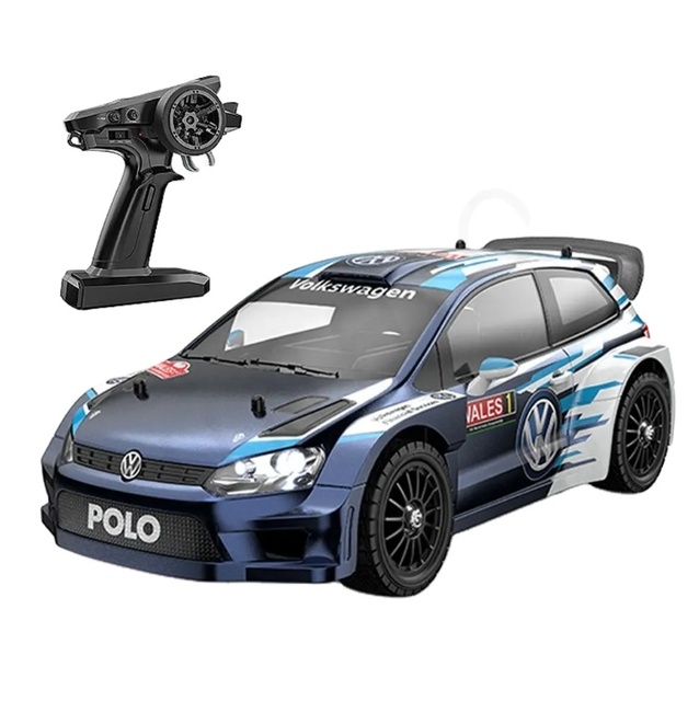MJX Hyper Go 1:14 Scale 14304 Polo R WRC 4WD RC Rally Car Racing Truck Vehicle Metal Chassis Brushless Motor G3 Gyro Led Lights