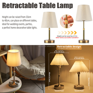 Lampada da Tavolo Portatile Senza Fili con <span class=keywords><strong>Paralume</strong></span> in Lino Effetto Marmo, LED Dimmerabile Touch, per Caffè, Ristoranti, Hotel, Designer, OEM, Ingrosso - Product Image 3