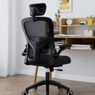 Chaise de bureau ergonomique rose à mécanisme de réclinaison manuel, accoudoirs réglables, dossier en maille respirante – Meilleure vente