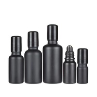 Vente en gros de flacons de parfum à bille 5ml/10ml/15ml/20ml/30ml/50ml/100ml Flacon en verre noir mat à bille