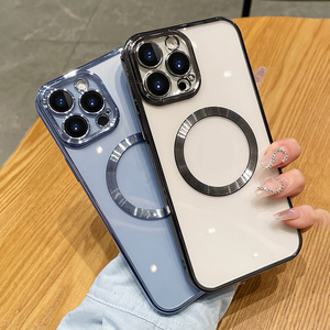 Custodia di Lusso Trasparente con Logo e Foro per Fotocamera, Protezione in Vetro per <span class=keywords><strong>iPhone</strong></span> 14 13 Pro Max Xs <span class=keywords><strong>7</strong></span> 8Plus - Product Image 1