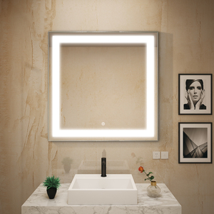 Precio de fábrica Espejo iluminado con LED Smart Bluetooth Baño Espejo de tocador Pantalla de tiempo - Product Image 3