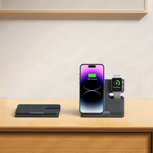 Estación de carga rápida plegable de 15W 3 en 1 soporte de <span class=keywords><strong>cargador</strong></span> inalámbrico Pad para <span class=keywords><strong>iPhone</strong></span> Samsung <span class=keywords><strong>Apple</strong></span> <span class=keywords><strong>Watch</strong></span> Airpods plegable - Product Image 2