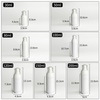 Botella de PETG copoliéster para el cuidado de la piel, 30ml 50ml, con forma de bala, frasco para leche corporal, bomba dosificadora de loción, set de envases vacíos para tratamiento cosmético