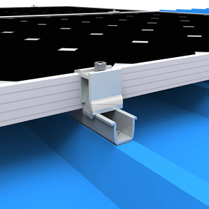 Klip-Lok Système de montage solaire haute rigidité Support de toit sans pénétration pour installation solaire Toiture en métal - Product Image 1