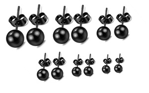0.8MM 316L Ball <b>Stud</b> | 20G Stainless Steel 18K PVD Gold Plated, Rose Gold & <b>Silver</b> Earrings | Waterproof Hypoallergenic, Durable - Product Image 5