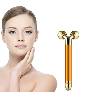 22มัลติฟังก์ชั่นพกพายกกระชับผิวสีดำเงินทองสีชมพูไฟฟ้า3d Mini Face Roller เครื่องมือนวด - Product Image 1
