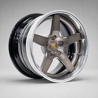 Jantes SRD Classic 5 branches à concavité profonde 5x114.3 5x112 5x120 forgées 17 18 19 pouces à lèvre profonde polie pour Mustang Porsche BMW