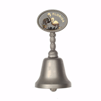 Cloche de table en métal personnalisée en gros, avec logo gravé, souvenir, cloche à main pour cadeau touristique et décoration intérieure