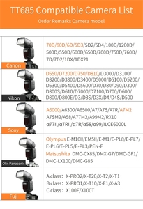 Nouveau <span class=keywords><strong>Flash</strong></span> d'appareil photo Speedlite Tt685ii Tt685c Tt685n Tt685s Tt685f Ttl Hss pour Canon Sony <span class=keywords><strong>Fuji</strong></span> Vs <span class=keywords><strong>V860ii</strong></span> - Product Image 6