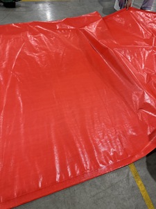 Bâche en PE haute résistance, grande capacité, rouge, haute durabilité, taille personnalisée, couleur personnalisée, imperméable, feuille de plastique industrielle - Product Image 5