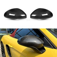 Coques de rétroviseurs en fibre de carbone sèche préimprégnée de style OEM de haute qualité pour Porsche 718 982 Cayman Boxster 2016 à 2021 LHD