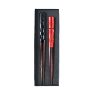 Japanese-style bamboo creative red black gold powder pointed chopsticks couple chopsticks couple gift box
