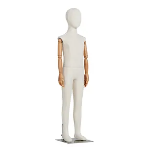 Realistische Kinderen Mannequins Glasvezel Display Stof Bedekt Kind Dummy Kids Mannequin