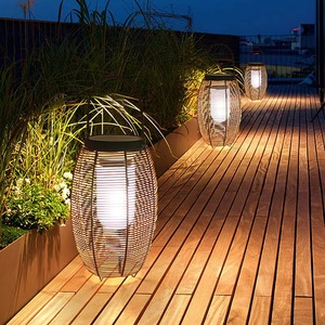 Lanterne solaire de style japonais, imperméable, pour extérieur, jardin, cour, balcon, lampe d'ambiance - Product Image 3