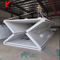 Conteneur pliable de 20 pieds en forme de Z et de X, à prix abordable, pour kiosque de restauration rapide, salle à manger, bâtiment industriel ou bureau, en stock