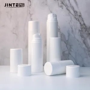Klaar Om Wit Pp Plastic Luchtloze Pompfles Te Verzenden Voor Cosmetische Verpakking Huidverzorgingscrème Lotion