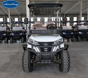 रिसॉर्ट गोल्फ कोर्स समुदाय के लिए संचालित लिथियम बैटरी के साथ पेशेवर अनुकूलित 4 सीटर इलेक्ट्रिक गोल्फ बुगी - Product Image 1