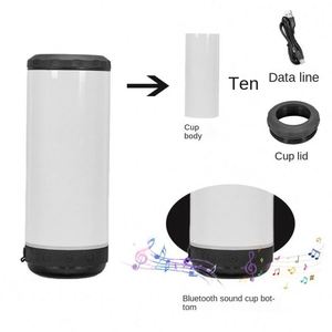 RTS 25 piezas/caja Vaso de sublimación de acero inoxidable de 16 oz con altavoz de música inalámbrico y carga USB, enfriador de latas para exteriores - Product Image 4